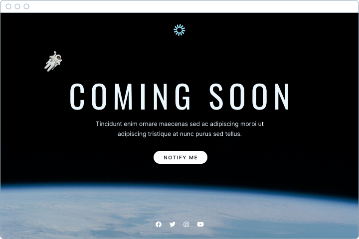 Coming soon landing page example