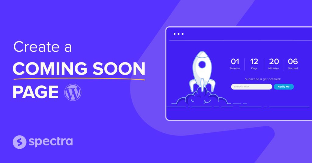 Create a coming soon page in WordPress