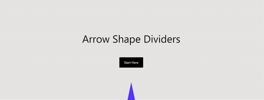 Arrow shape dividers