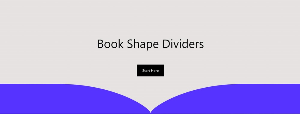 Book shape dividers
