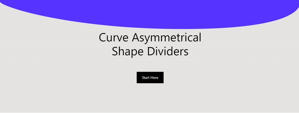 Curve Asymmetrical shape dividers