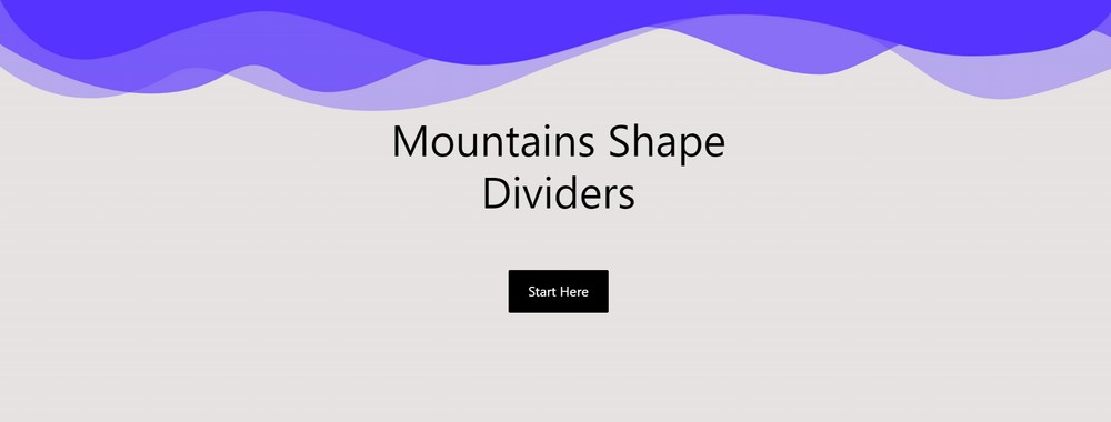 Mountains shape dividers