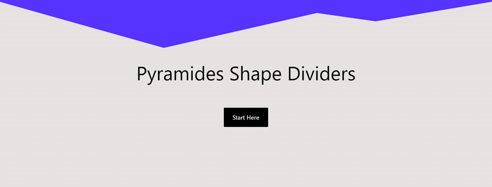 Pyramides shape dividers
