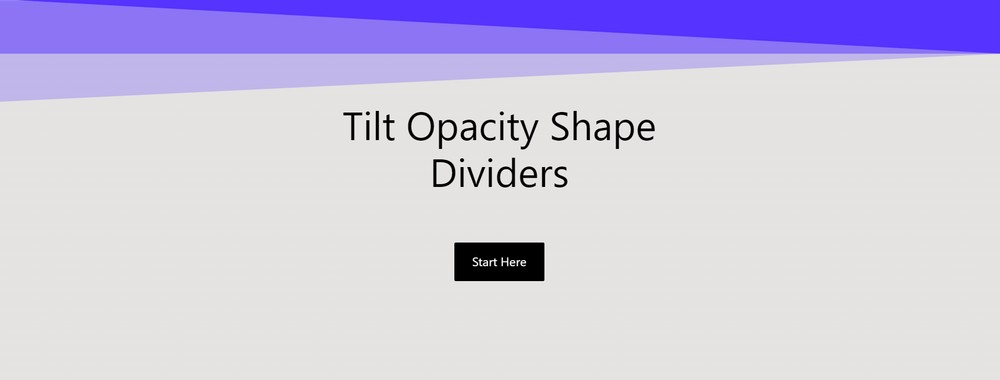 Tilt Opacity shape dividers