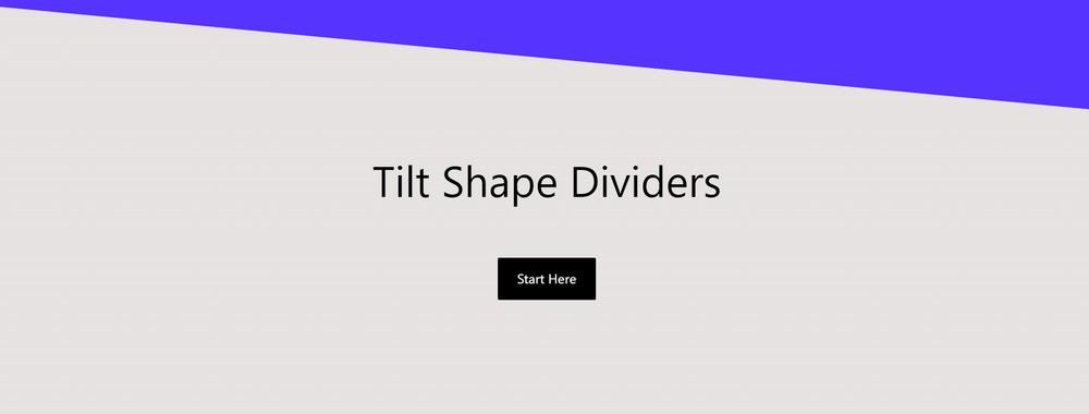 Tilt shape dividers