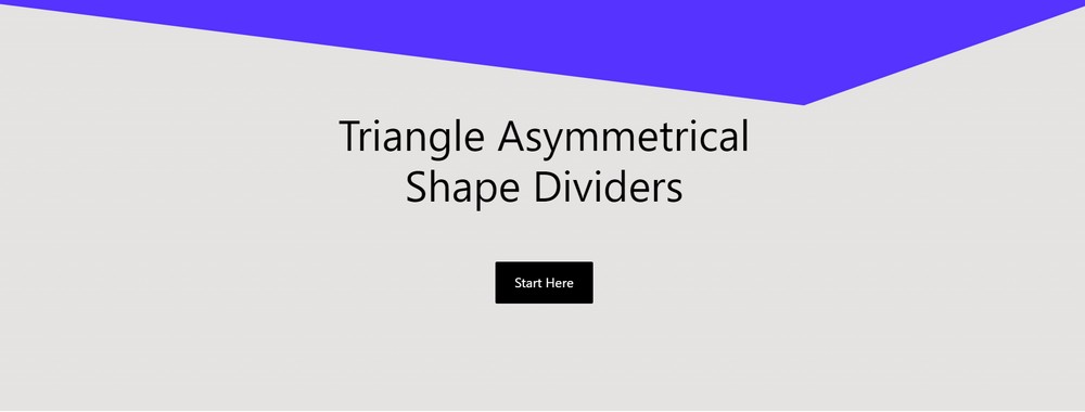 Triangle Asymmetrical shape dividers