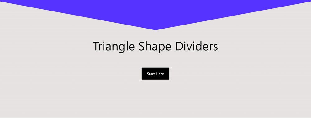 Triangle shape dividers