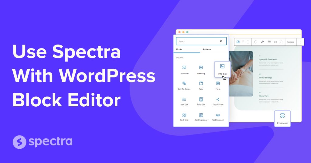 Use Spectra with the WordPress block editor