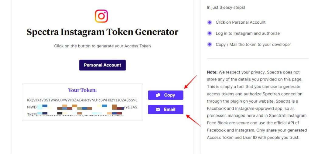 Spectra_instagram_developer_mode_Accesstoken_generator_Token