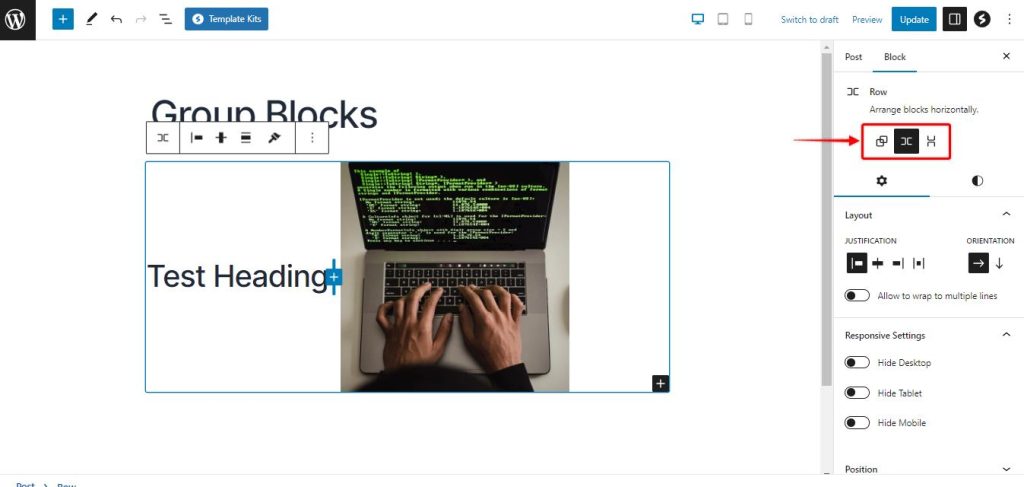 Spectra_one_adding_group_block_switch_layouts