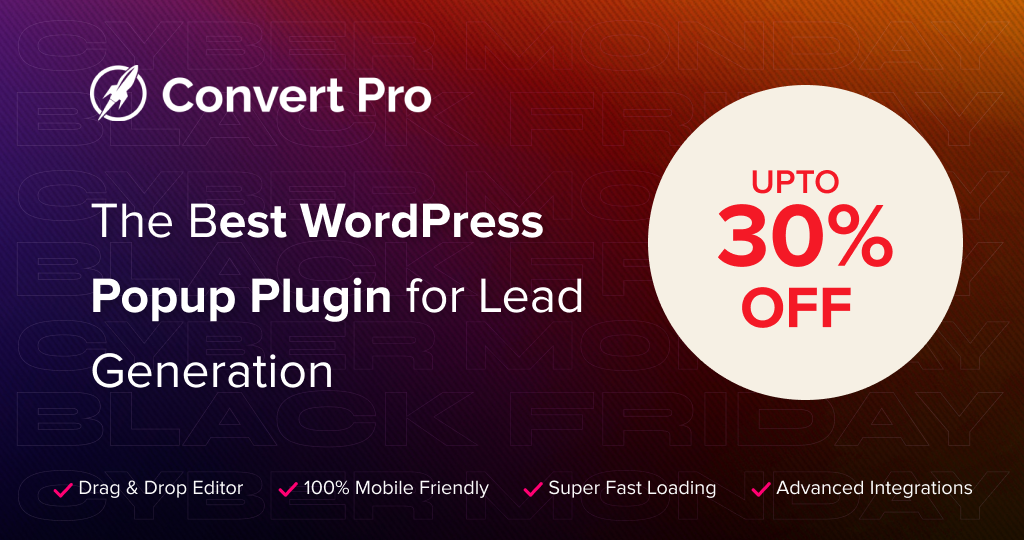 Convert Pro - WordPress Black Friday Deals