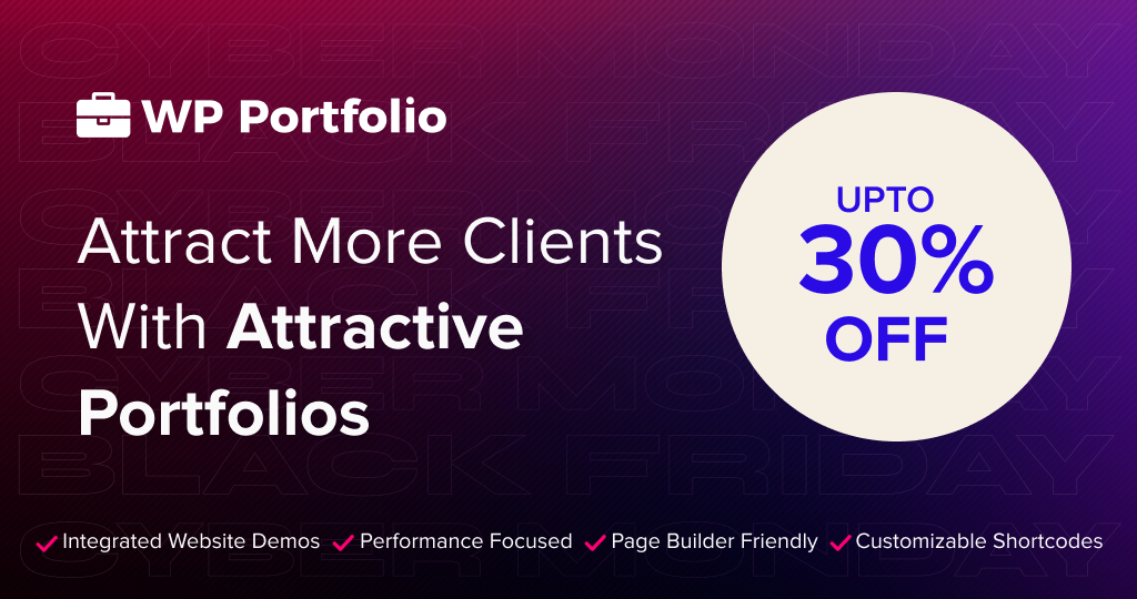 WP Portfolio - WordPress Black Friday Deals