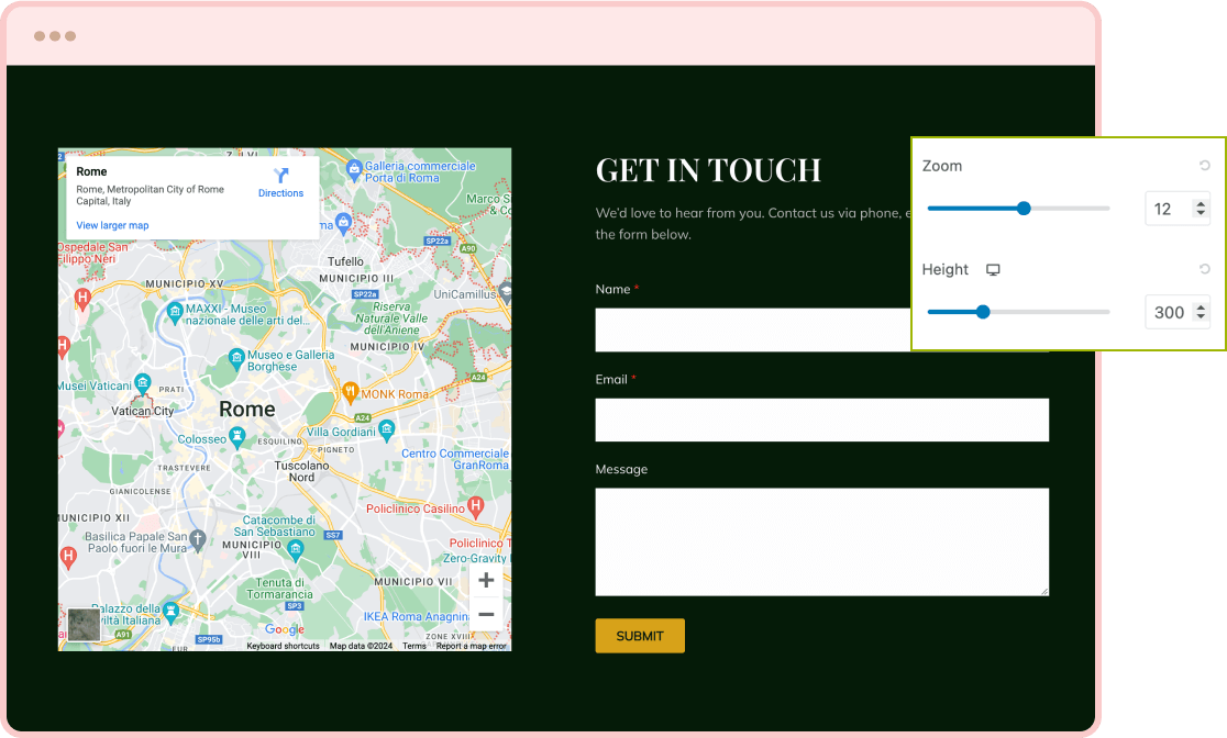 Custom Zooming Options and Map Heights