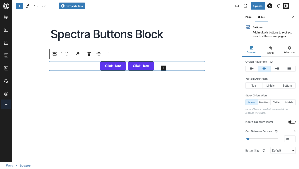 Multi modal button example