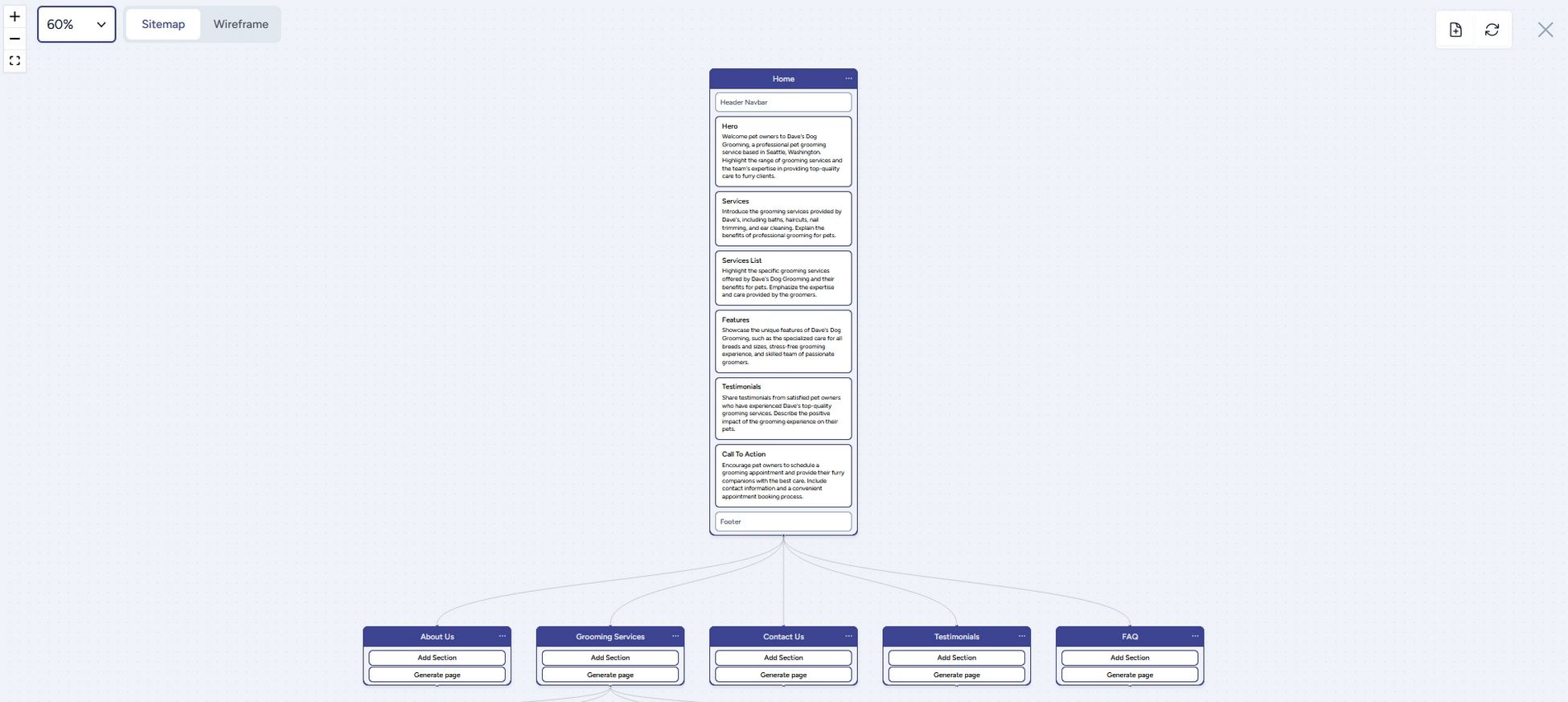 Click Generate sitemap when you’re ready