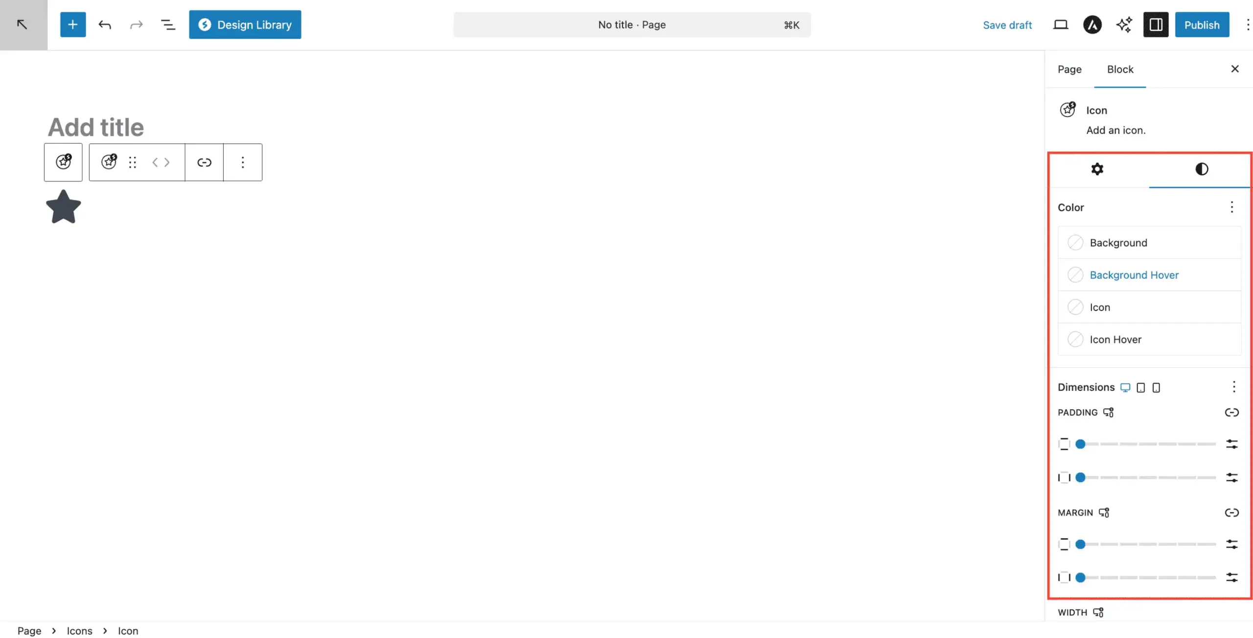 Icon Block Styling Settings Scaled